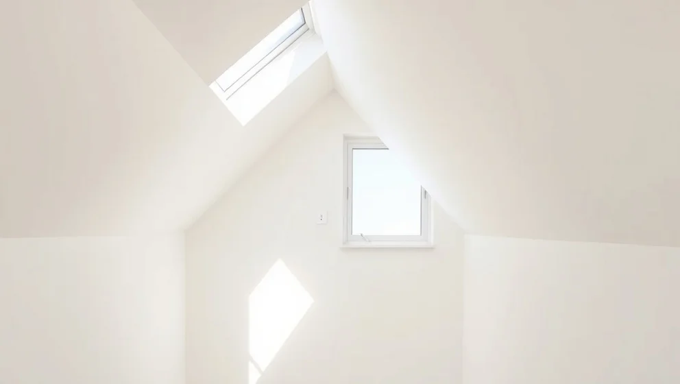 Måla snedtak i samma färg som väggen